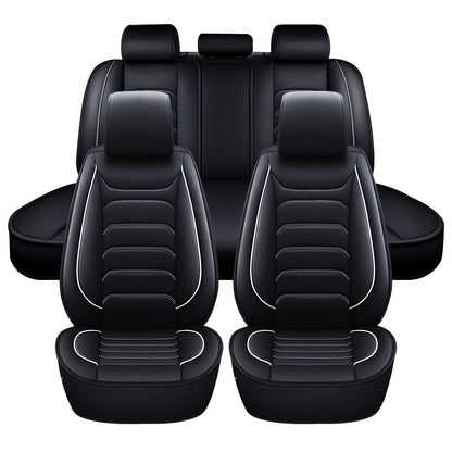 Faux Leather Car Seat Covers 5-Seat Full Set – Waterproof 360° All-Weather Protection, Soft Foam Padding, Non-Slip Grip, Universal Fit for Cars Trucks Sedans SUVs, 6 Colors Available