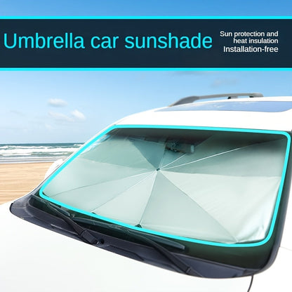 Car Windshield Sunshade Foldable - UV Blocking Heat Insulation Sun Shade for Car Front Window, Portable Summer Car Cooling Accessory Keeps Interior Cool, Easy Fold & Store Design