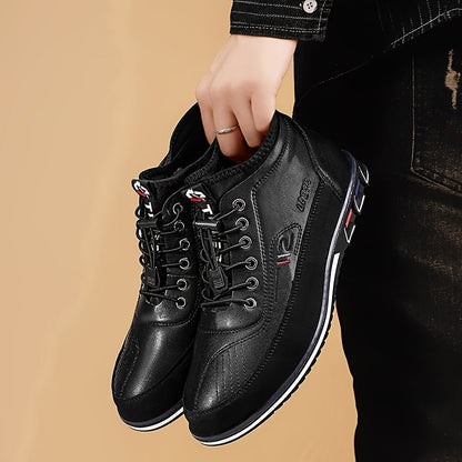 Men's High Top Business Casual Dress Shoes – Lace-Up Formal Oxford Sneakers for Office & Suit, 13 Colors, US Sizes 6.5–13.5