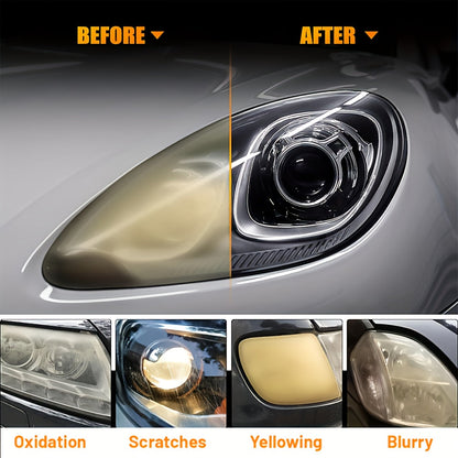 Ceramic Coating Headlight Restoration Spray 100ml – Advanced Ceramic Formula, No Polishing or Sanding Required, Spray-On Headlight Repair & Renovation Fluid, Restores Clarity Fast, Universal Fit for All Car Models, Headlight Cleaner & Protectant