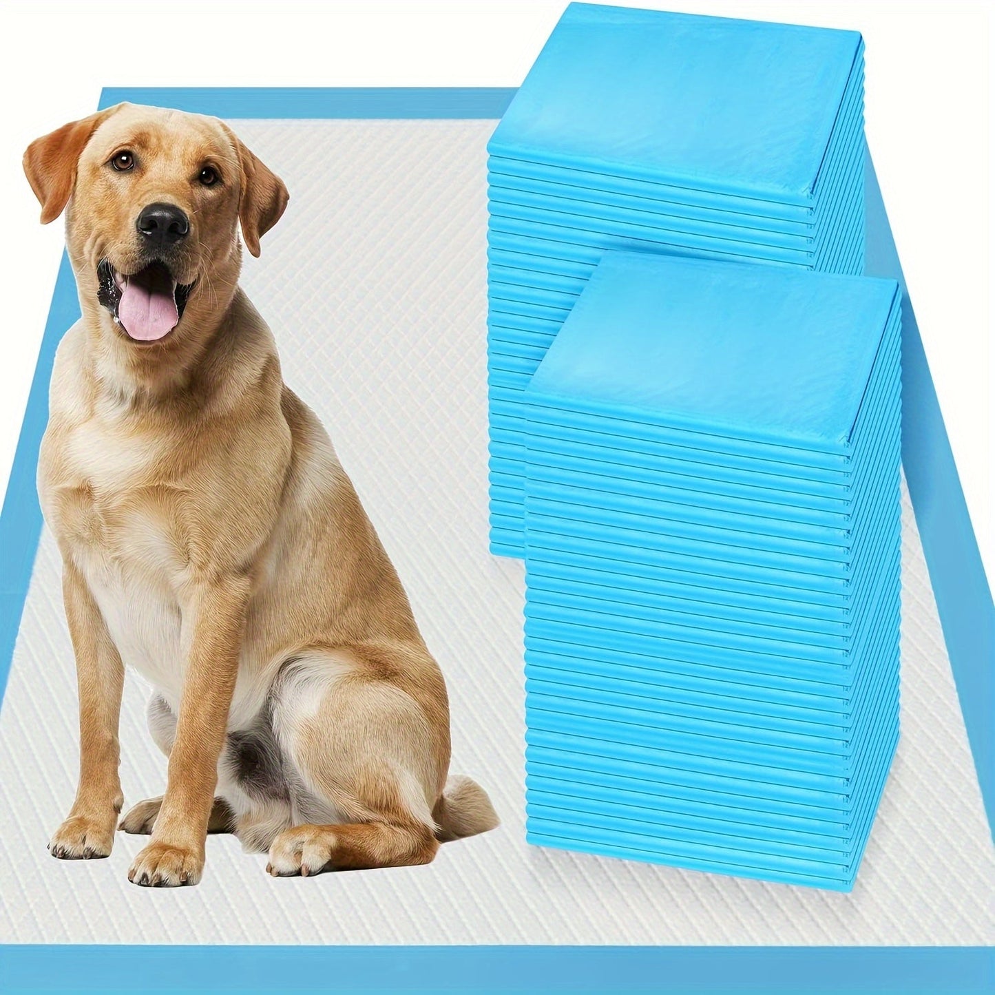 XXXL Dog Pee Pads Extra Large 8-Layer Super Absorbent Leak-Proof – Disposable Puppy Potty Pads for Cars Cages Sofas, Multiple Sizes 31x47 32x36 57x31 Inches