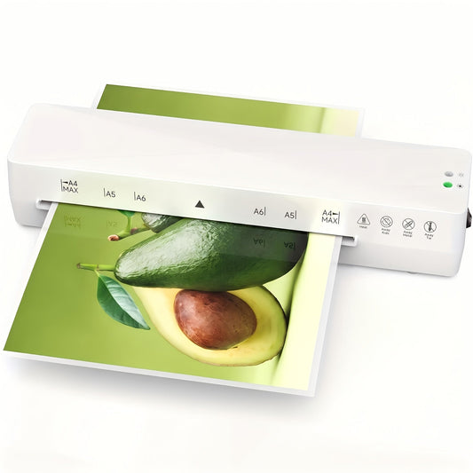 A4 Thermal Laminator Machine 9 Inch Wide - 4 in 1 Hot & Cold Laminating with 10 Pouches Included, Fast Warm-Up, Bubble-Free for Office, School, Home & Business Use