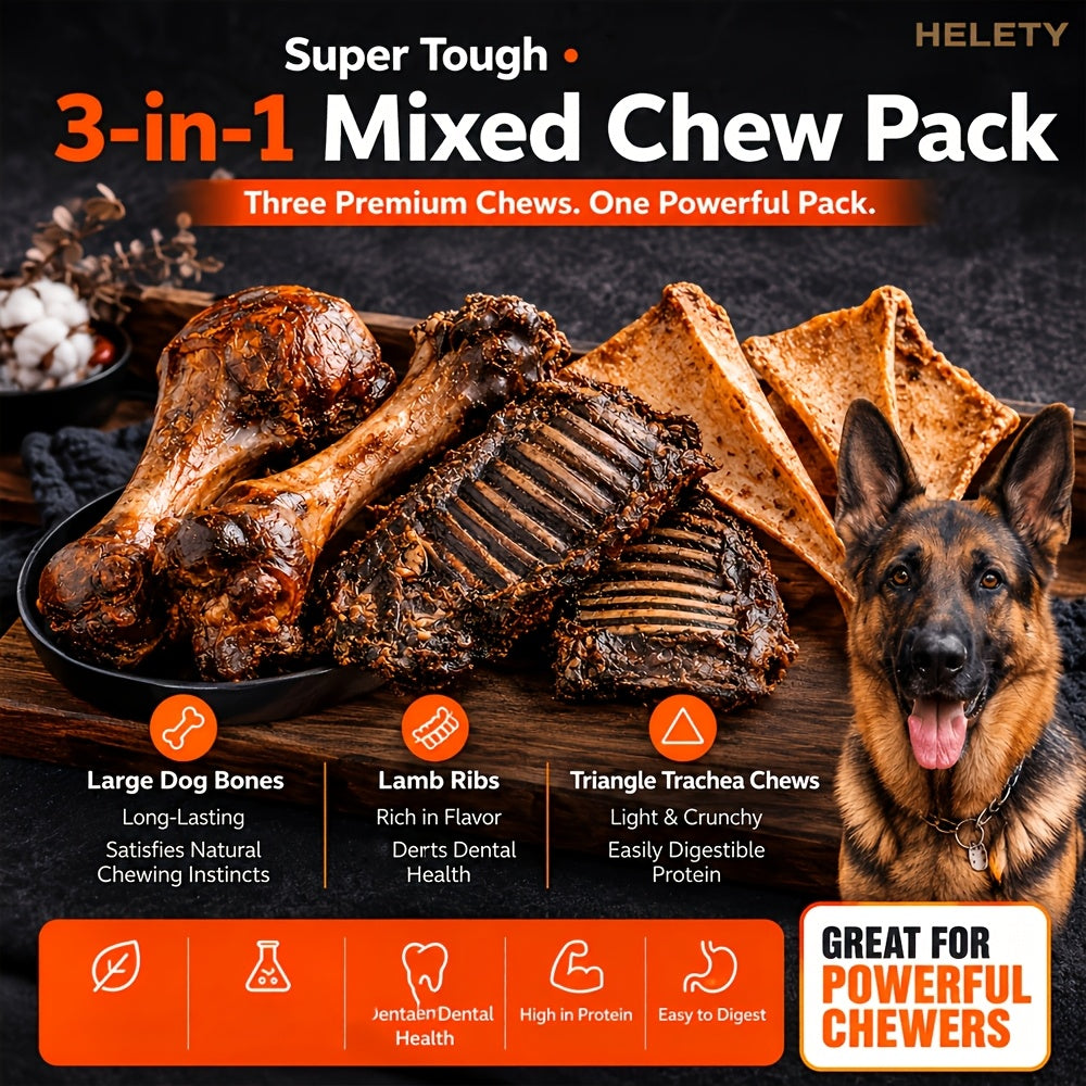 Long-Lasting Beef Bone Dog Chews Large Beef Flavor Chew Bones for Medium and Large Dogs Natural Daily Reward Treats for Indoor and Outdoor Snack Time Pet Dental Chews