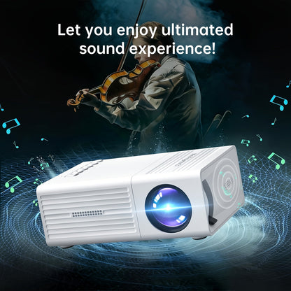 Portable Projector 1080P Supported 1280x720 Native Resolution with Remote Control USB Compatible with Smartphones Tablets Laptops TV Sticks Big Screen Home Theater