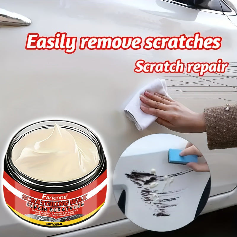 Car Scratch Remover and Swirl Mark Eliminator - Nano Shine Polish Automotive Scratch Repair Paste Kit 1.18oz with Applicator Sponge, Compatible with All Paint Colors for Vehicle Surface Restoration