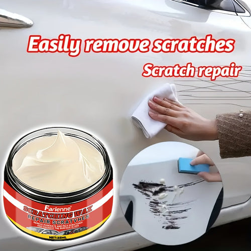 Car Scratch Remover and Swirl Mark Eliminator - Nano Shine Polish Automotive Scratch Repair Paste Kit 1.18oz with Applicator Sponge, Compatible with All Paint Colors for Vehicle Surface Restoration