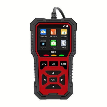 V539 OBD2 Scanner – Full Engine Code Reader with 6 Reset Modes, Battery Voltage Test, Reads & Clears Codes Without Battery – Compatible with All OBD2/EOBD Vehicles 1996 & Newer
