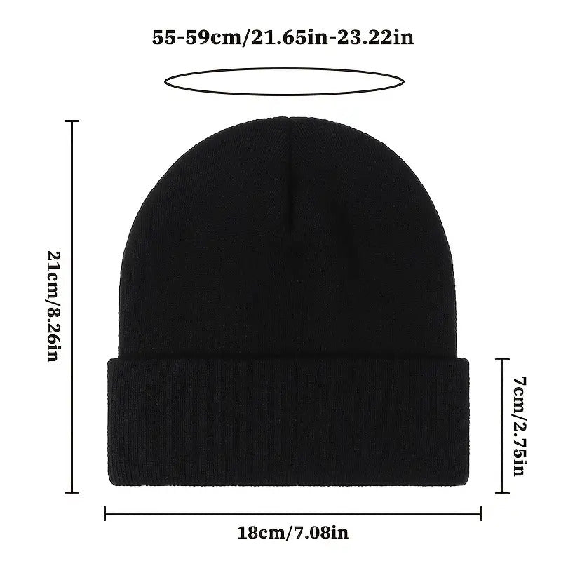 5-Pack Unisex Knit Beanie Hats for Men & Women - Warm Windproof Soft Acrylic Skull Caps for Winter Skiing Outdoors & Everyday, Lightweight Stretchy Cuffed Beanies Multipack, Great Gift