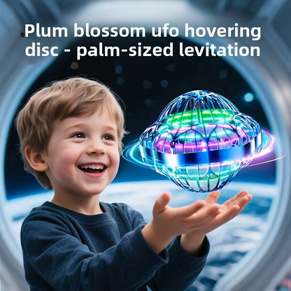Smart Sensor UFO Hovering Flying Ball Toy Hexagonal Spinning Saucer Drone Autonomous Flight Hand Controlled Indoor Flying Robot Kids Adults Birthday Christmas Gift Blue Purple Red