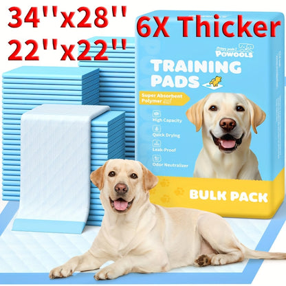 Dog Pee Pads 100 Count – 6-Layer Super Absorbent Puppy Training Pads, Leak-Proof & Odor Control, Disposable Dog Potty Pads for Puppies, Dogs & Cats, 34"x28" or 22"x22"