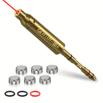 Laser Bore Sighter Multi-Caliber 22LR 223REM 243 9mm 308 30-06 7.62 177 6.5mm 7mm 25 27 Crossbow – Muzzle End Barrel Boresight Scope Zeroing Kit with 6 Batteries & 5 O-Rings 100 Yard Zero