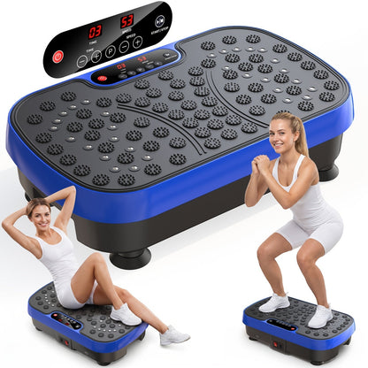 Vibration Plate Exercise Machine for Weight Loss & Lymphatic Drainage – Full Body Workout Platform with 99-200 Speed Levels, Quiet Motor, Portable Home Gym, Muscle Toning, 330 lbs Capacity