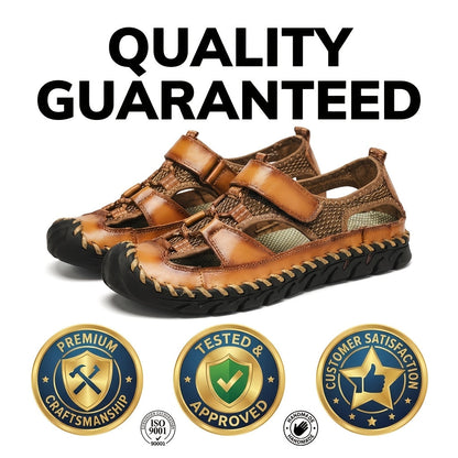 Men's Closed Toe Fisherman Sandals – Handmade Breathable Water Shoes, Non-Slip Anti-Collision Outdoor Hiking Athletic Beach Sandals for Summer | Velora