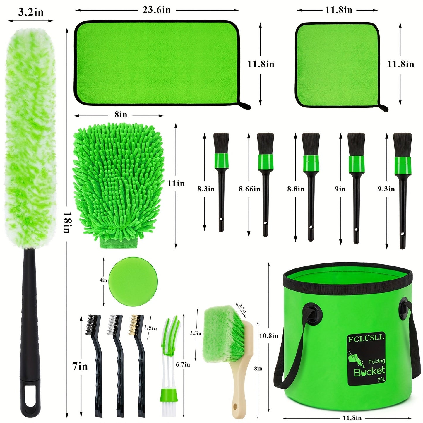 Car Cleaning Kit 17-35 Piece – Portable Vacuum Cleaner, Windshield Cleaning Tool, Drill Brush Set & Interior Brush Set for Full Car Detailing, Holiday Gift for Family & Friends