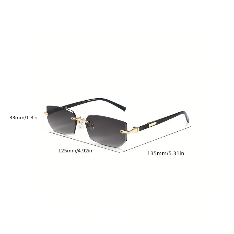 Frameless Gradient Sunglasses 5-Pack for Men & Women – No-Frame UV Eyewear in 5 Colors (Gray, Red, Blue, Black & Brown), Lightweight Casual Sunglasses for Daily Wear & Parties