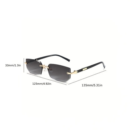 Frameless Gradient Sunglasses 5-Pack for Men & Women – No-Frame UV Eyewear in 5 Colors (Gray, Red, Blue, Black & Brown), Lightweight Casual Sunglasses for Daily Wear & Parties