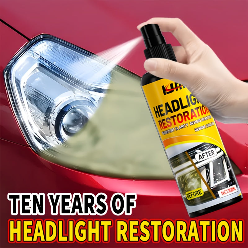 Headlight Restoration Kit – Removes Yellowing & Oxidation, Restores Clarity to Foggy Headlights, Long-Lasting UV Protection, Easy DIY Cleaner & Restorer for Cars, Trucks, SUVs & Motorcycles