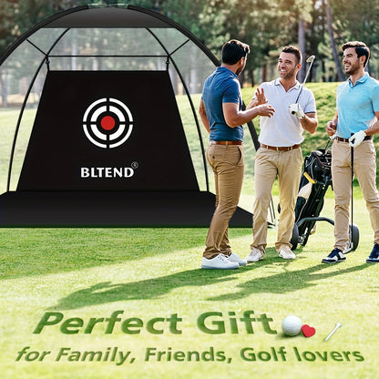 10x7ft Golf Practice Net & Mat Set with Balls, Tees & Carry Bag – Heavy Duty Golf Hitting Net for Backyard, Basement & Indoor Outdoor Use, Golf Training Equipment Gift for Men & Women