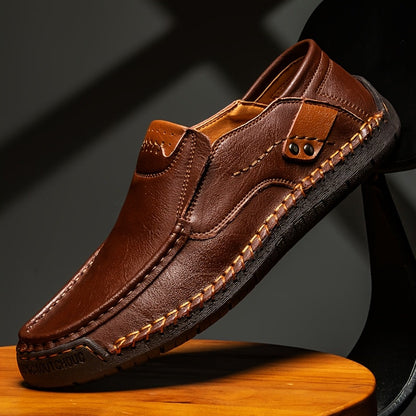 Men's Slip-On Loafers Lightweight Comfortable Casual Shoes for Driving Shopping Everyday Wear Flexible All-Season Footwear Black Light Brown Dark Brown Sizes US 3.5-12.5