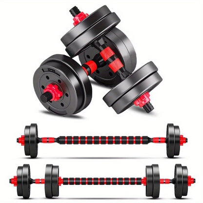 Adjustable Dumbbell Set 22LB & 44LB for Men & Women – Free Weight Home Gym Equipment with Barbell Connector & Bumper Plates for Strength Training, Muscle Building & Fitness Workouts