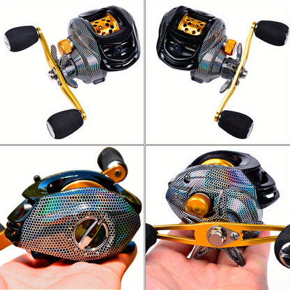 Ambidextrous Fishing Reel – Left & Right Hand Casting Reel, Aluminum Alloy, High-Performance Bearings, Freshwater & Saltwater, Compact Sporty Design