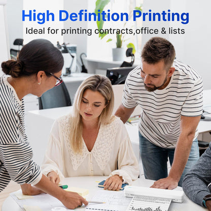 Portable Wireless Thermal Printer A4 Inkless – Compact Travel Printer for iPhone Android Laptop – Supports Letter Folding Roll & Tattoo Transfer Paper – Home Office School