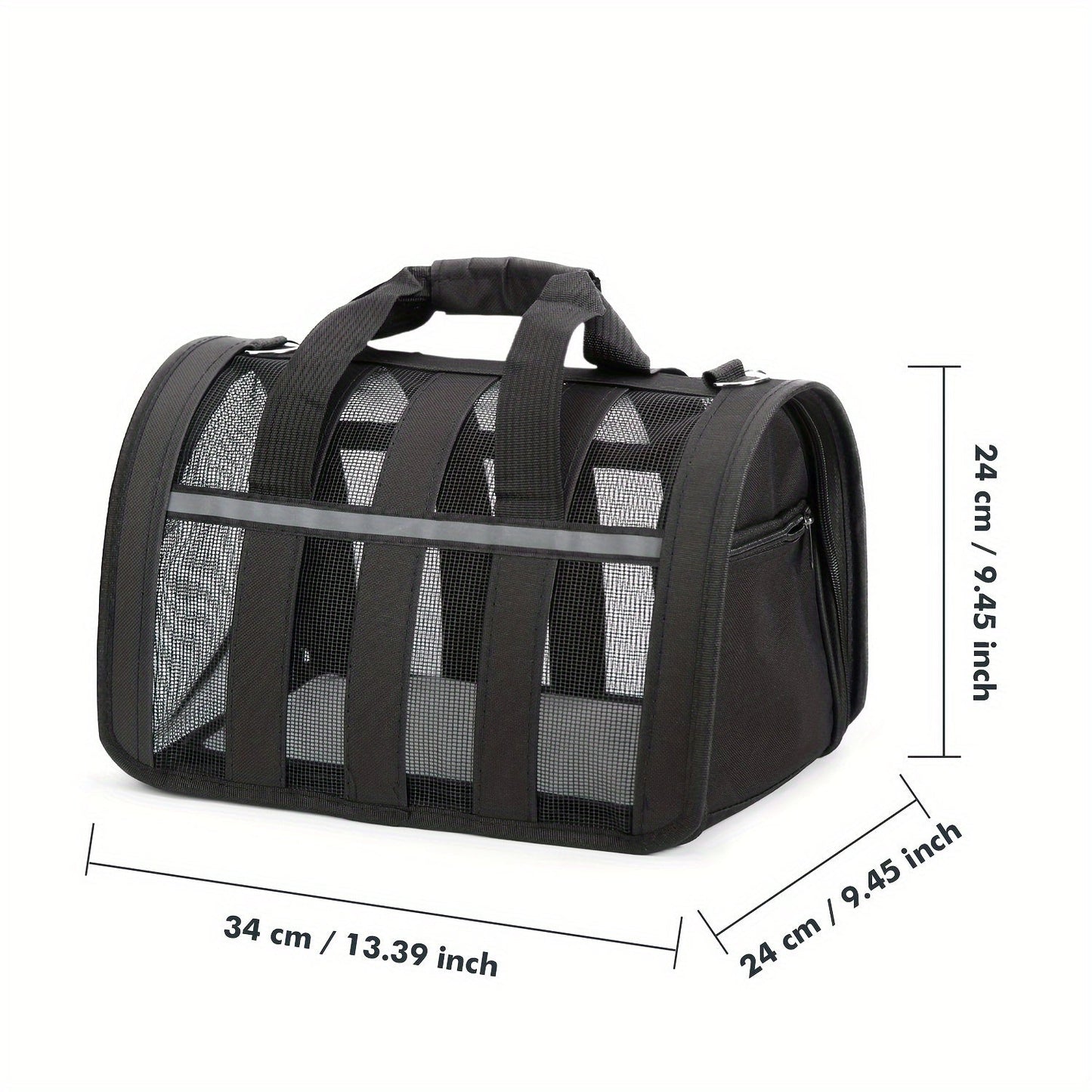Foldable Soft Pet Carrier Bag – Breathable Mesh Travel Bag for Cats & Dogs, 6 Colors, S/M/L Sizes, Portable with Zipper Closure