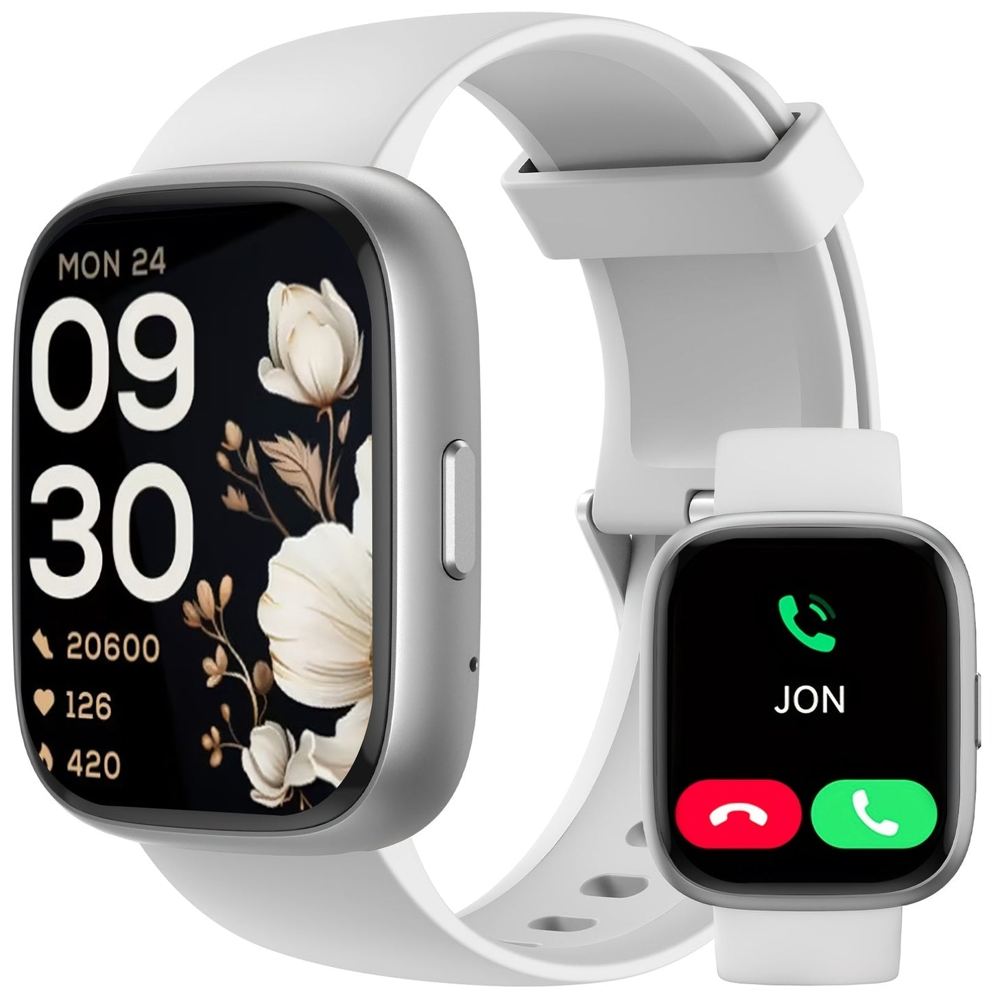 Smart Watch for Men & Women with Wireless Calling & Built-in Alexa – 1.83" HD Touch Screen, 100+ Sports Modes, Heart Rate Monitor, Waterproof Fitness Tracker, Compatible with iPhone & Android