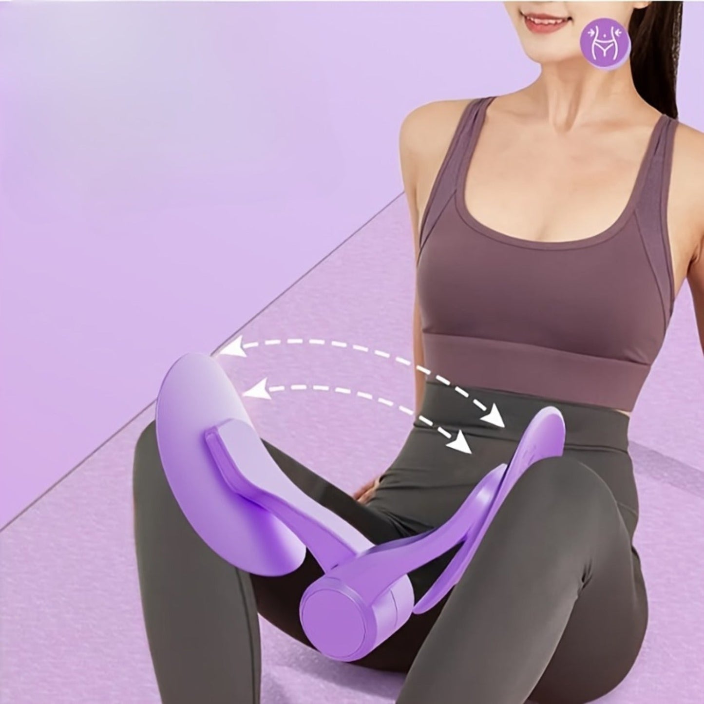 Pelvic Floor & Inner Thigh Trainer for Women – Non-Electric ABS Thigh Master, Inner Thigh Toner & Pelvic Muscle Strengthener for Home Gym Workout, Postpartum Recovery & Kegel Exercise