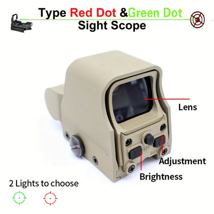 Red & Green Dot Sight Tactical Scope 20mm Rail Mount – Dual Illumination Rifle Scope for Shooting Sports Hunting Airsoft Brown Finish Accurate Target Acquisition