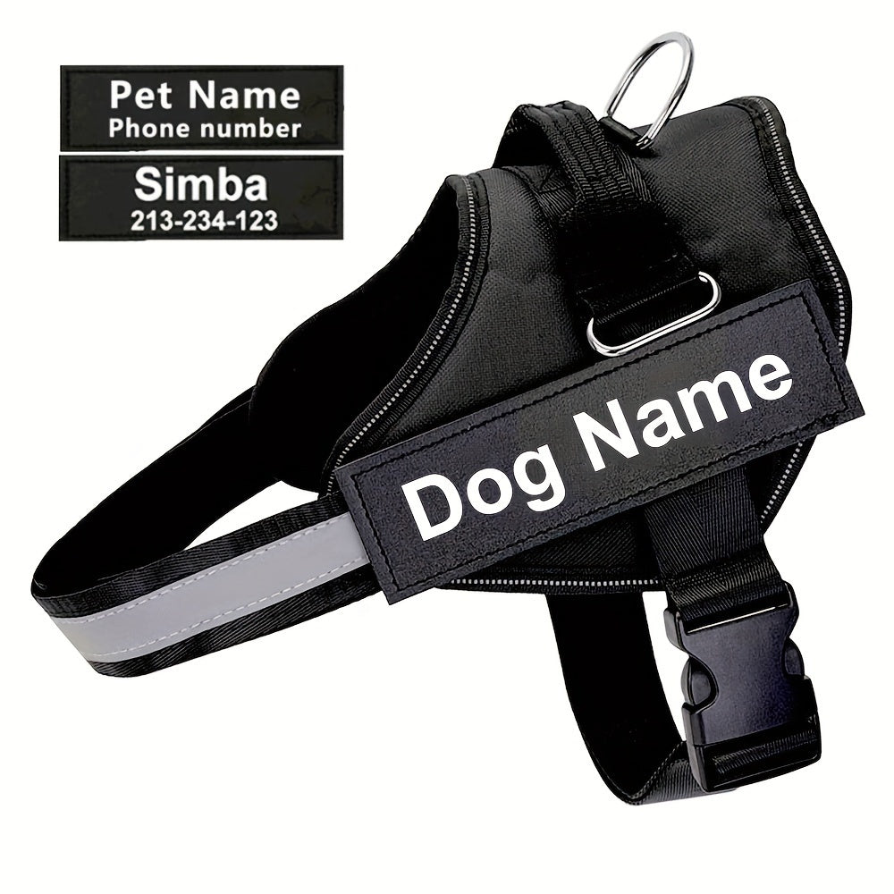 Personalized No-Pull Dog Harness with Custom Name & Phone Number – Heavy Duty Escape Proof Pet Vest for Training & Walking, Sizes XS to XXL, 12 Colors Available