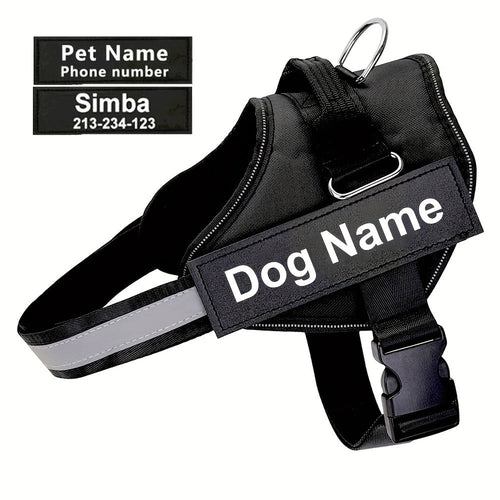 Personalized No-Pull Dog Harness with Custom Name & Phone Number – Heavy Duty Escape Proof Pet Vest for Training & Walking, Sizes XS to XXL, 12 Colors Available
