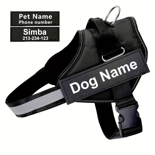 Personalized No-Pull Dog Harness with Custom Name & Phone Number – Heavy Duty Escape Proof Pet Vest for Training & Walking, Sizes XS to XXL, 12 Colors Available