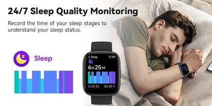 Smart Watch for Men & Women with Wireless Calling & Built-in Alexa – 1.83" HD Touch Screen, 100+ Sports Modes, Heart Rate Monitor, Waterproof Fitness Tracker, Compatible with iPhone & Android