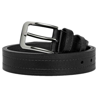 3Pcs Men's Leather Belt Set with Gift Box 1.25 Inch Adjustable Trim to Fit Dress Casual Jeans Classic Belt for Men Christmas Thanksgiving Gift
