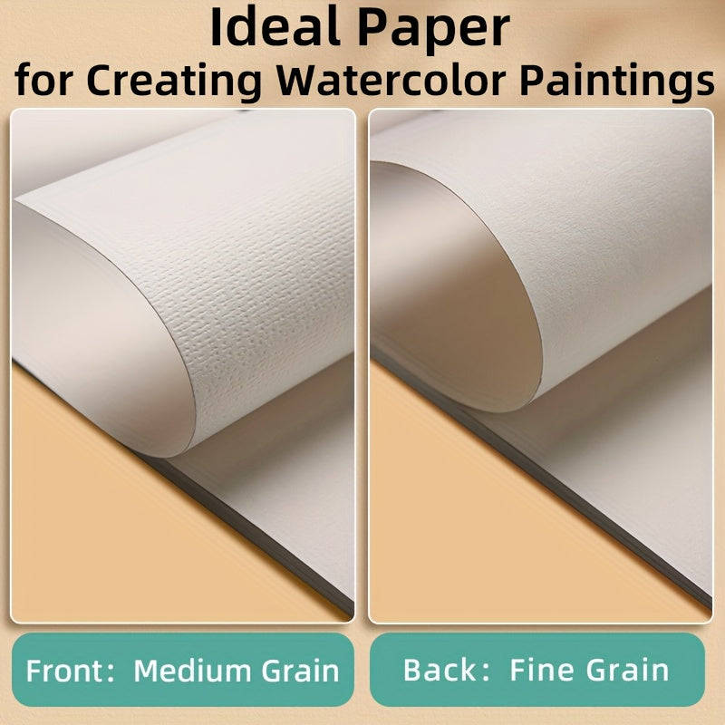 Watercolor Paper 100 Sheets A4 110lb 230gsm Cold Press Fine Texture Art Paper for Watercolor Painting Drawing Markers Gouache Gift for Artists Adults Students