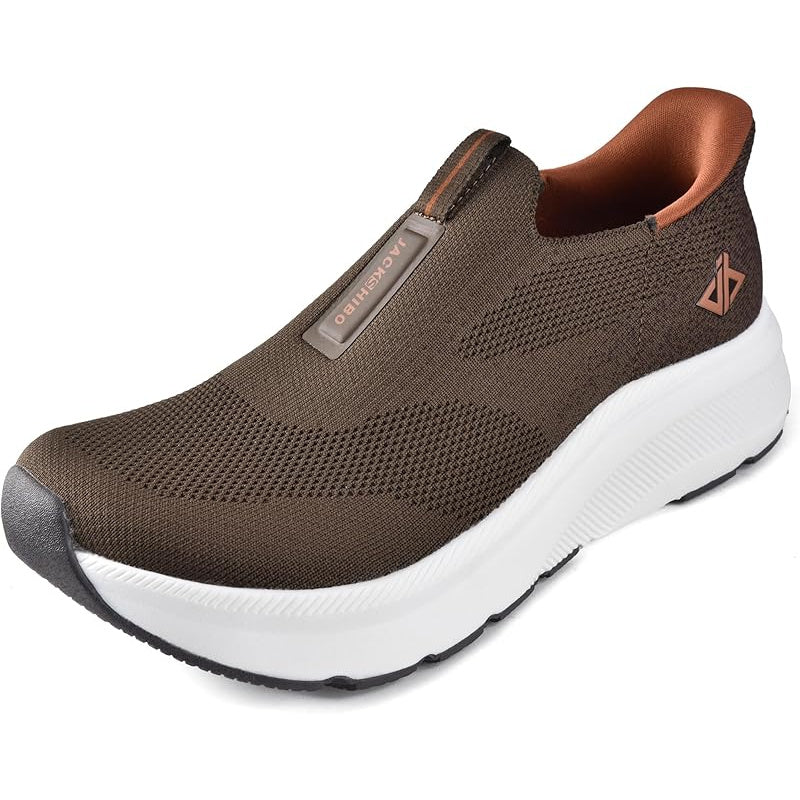 Men's Hands-Free Slip-In Sneakers – Wide Toe Box, Zero Drop Sole, Cushioned Mesh Walking Shoes for Casual & Everyday Wear – Rubber Sole, Pull-On Design (US 8–13.5)