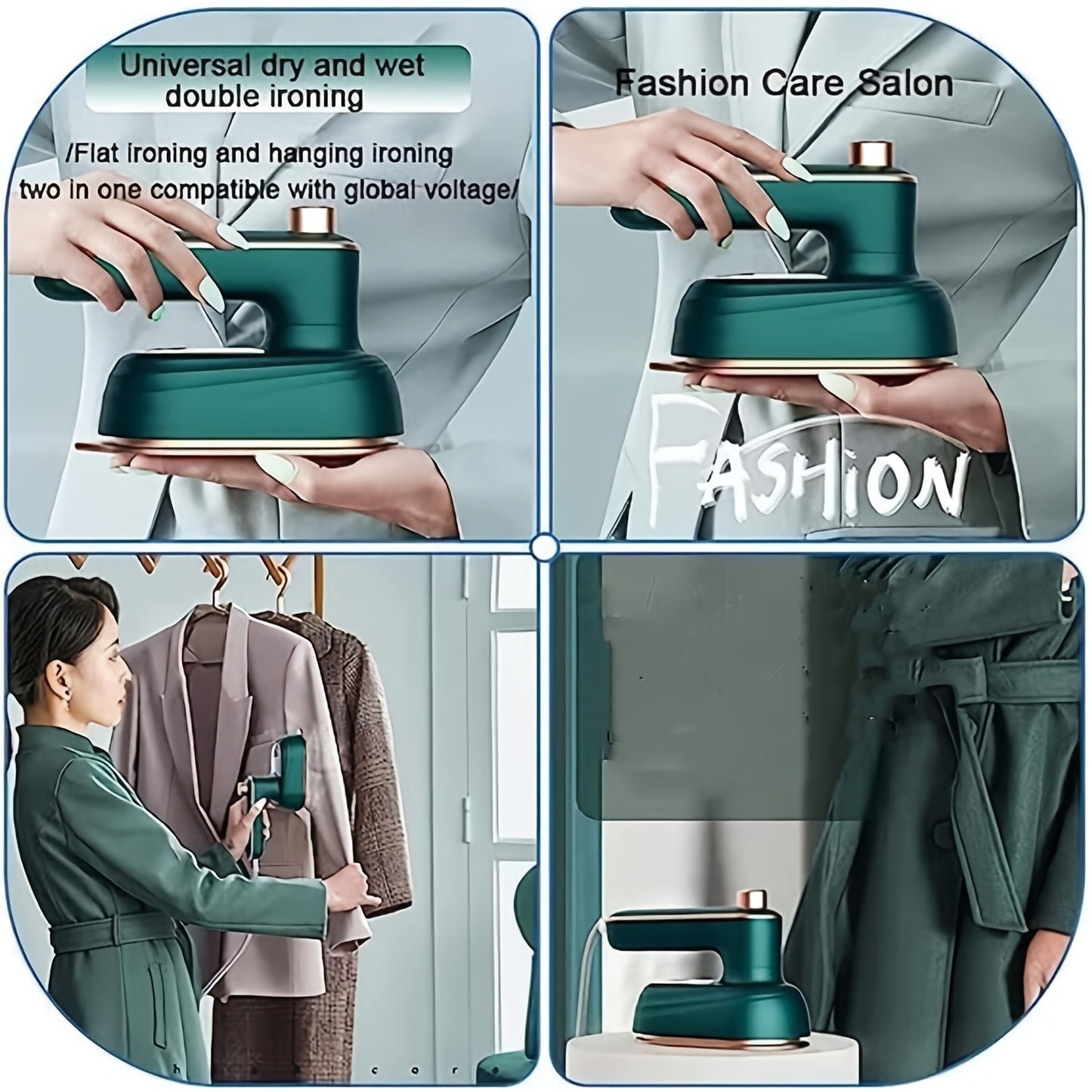 Mini Portable Travel Clothes Steamer Iron – Handheld Garment Steamer Fast Heat-Up Wrinkle Remover for Travel, College Dorm & Home, Compact Steam Iron for All Fabrics, Lightweight & Easy to Use