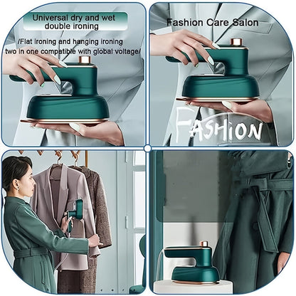 Mini Portable Travel Clothes Steamer Iron – Handheld Garment Steamer Fast Heat-Up Wrinkle Remover for Travel, College Dorm & Home, Compact Steam Iron for All Fabrics, Lightweight & Easy to Use