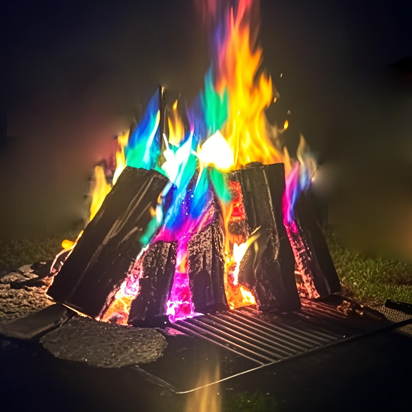 Fire Color Changing Packets 12 or 24 Pack Magic Colorful Flame Packets for Fire Pit Campfire Bonfire Outdoor Fireplace Fun Camping Accessories for Adults Kids Family Party Night