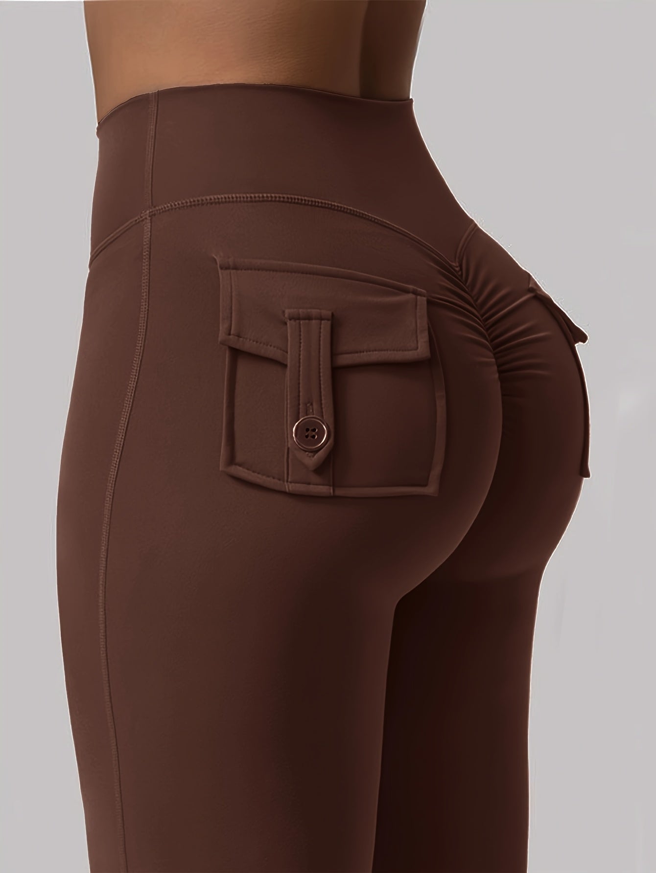 Women's High Waist Flare Pants 3-Pack – Butt Lifting Tummy Control Quick-Dry Cargo Style Leggings Tracksuit Casual Sports Full-Length Trousers Black Gray Green