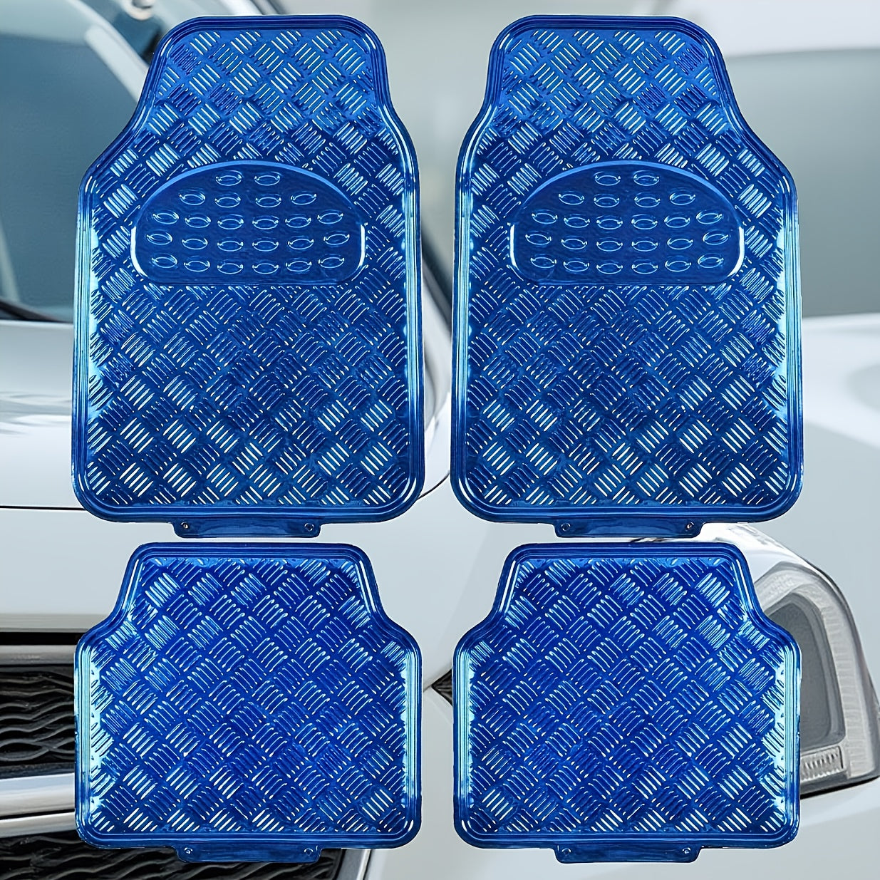 4-Piece Car Floor Mats Set Waterproof All-Weather Heavy Duty - Non-Slip Dustproof Easy Clean Universal Fit for SUV Truck Sedan, Full Coverage Interior Protection Mats in Multiple Colors