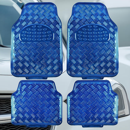 4-Piece Car Floor Mats Set Waterproof All-Weather Heavy Duty - Non-Slip Dustproof Easy Clean Universal Fit for SUV Truck Sedan, Full Coverage Interior Protection Mats in Multiple Colors