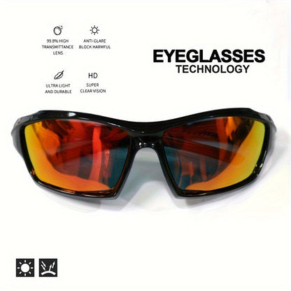 Polarized Sports Sunglasses with Color Changing Lenses – Anti-Glare Driving Eyewear, PC Frame AC Lens Full Rim Design, 6 Colors, UV Protection Fashion Glasses for Men & Women