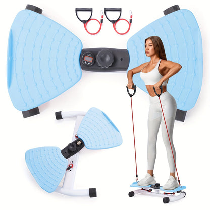 Waist Twisting Machine Ab Twister Board – 360° Noiseless Waist Twister Disc for Home Gym, 360 LBS Capacity, Digital Display Tracks Time, Reps & Calories, Includes Figure-8 Resistance Band