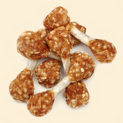 High Protein Chicken Dumbbell Dog Treats – Natural Healthy Long-Lasting Training Reward Snacks with Rice for Small, Medium & Large Breed Dogs
