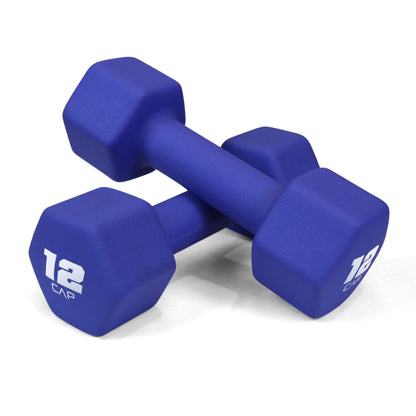 Neoprene Hex Dumbbell Set Pair - Non-Slip Color-Coded Cast Iron Hand Weights for Women & Men, Home Gym Strength Training Free Weights, 2LB to 15LB Sold in Pairs