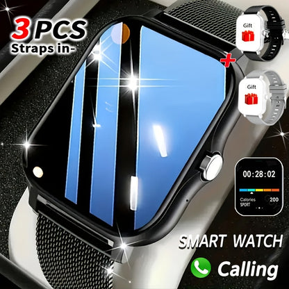 Full Touch Smartwatch 1.83" TFT Large Screen – Wireless Calling, Message Reminders, Email Display, Location Navigation, Remote Camera, Music Player, USB Charging, Gift for Family & Friends