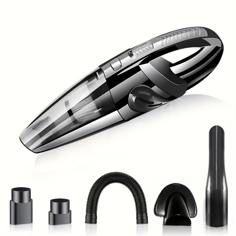 Handheld Car Vacuum Cleaner 4200PA 1800mAh Rechargeable Low Noise 4 Accessories for Car Home Pet Hair Pink Gift for Women