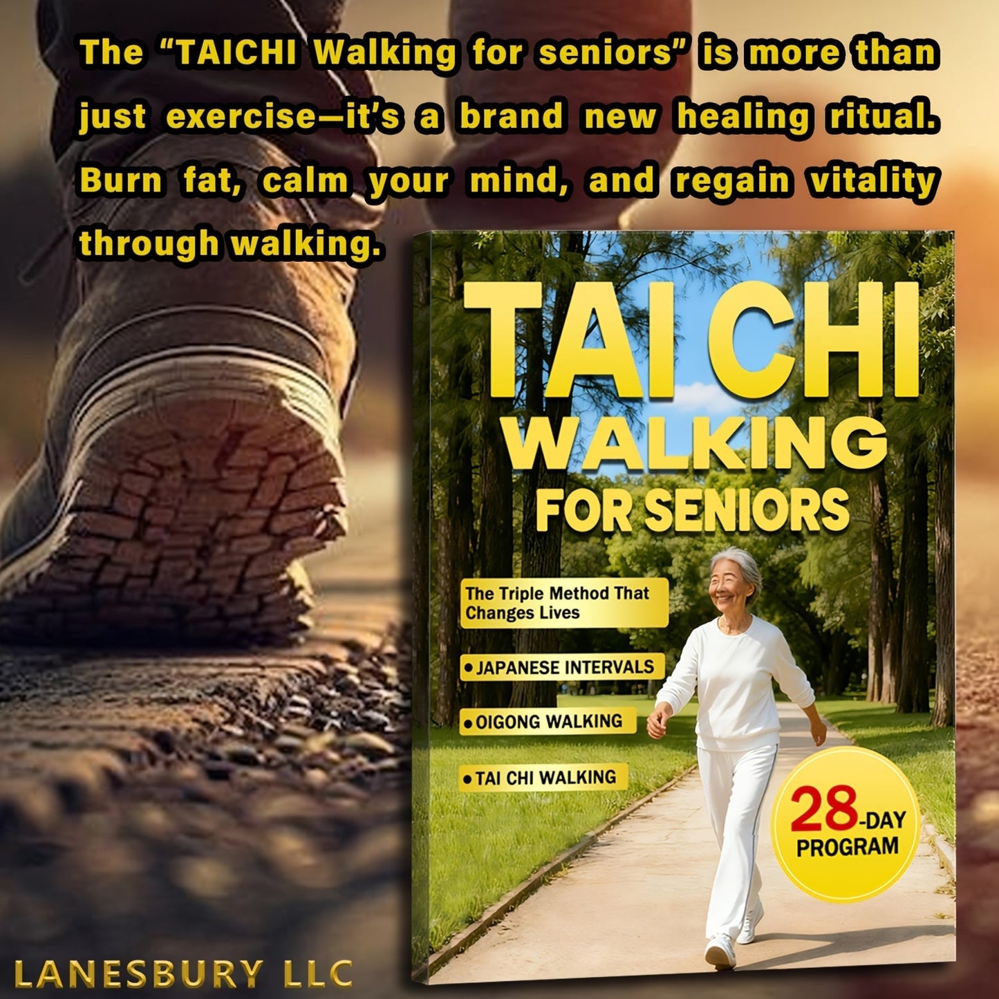 Tai Chi Walking for Seniors - Effortless Weight Loss & Gentle Care with the 28-Day Triple Method, Japanese Intervals & Qigong Walking, Low-Impact Fitness Guide for Older Adults